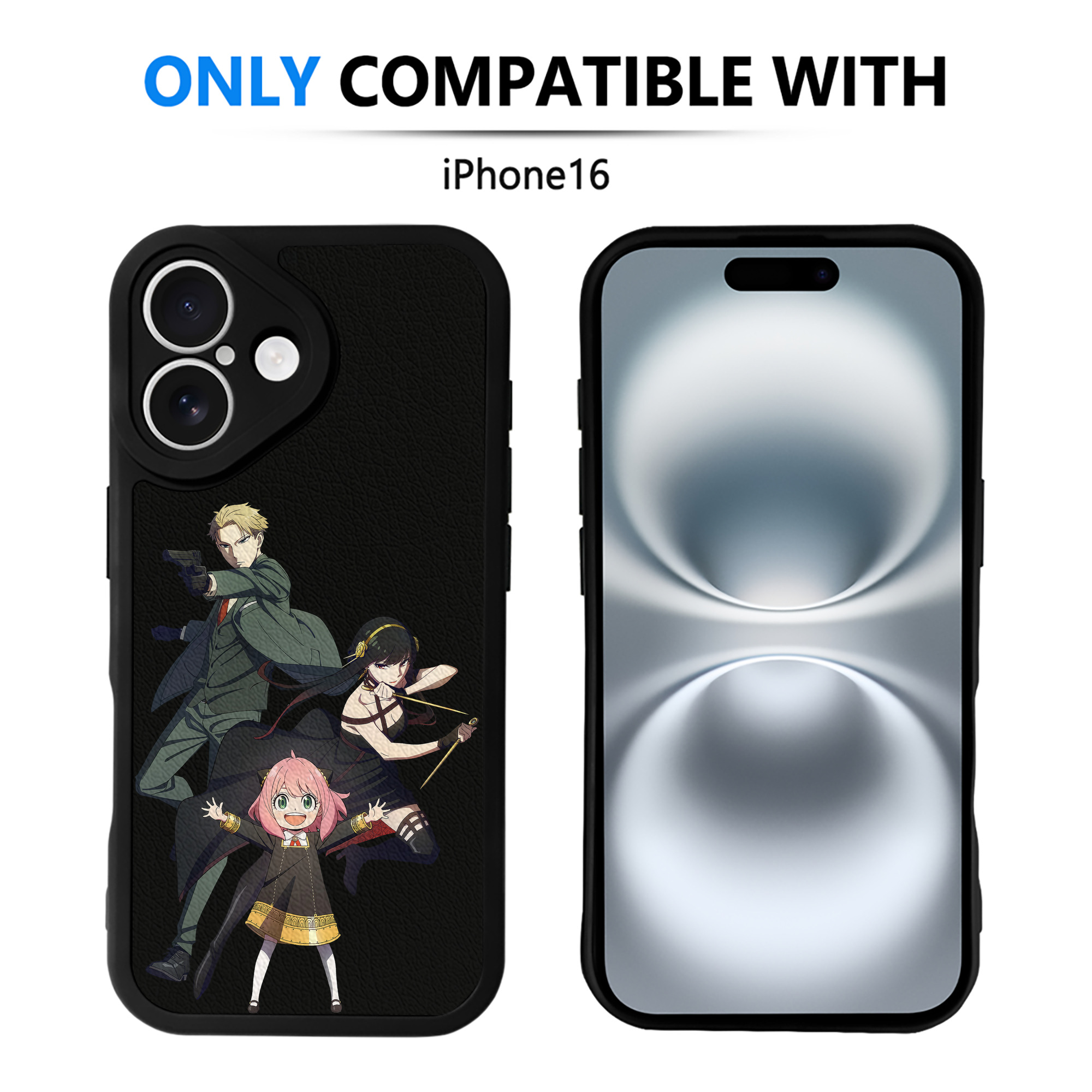 （画像用） SPY×FAMILY间谍家家酒 【iPhone 16シリーズ対応】シリコンスマホケース（レザー調） 材質：シリコン